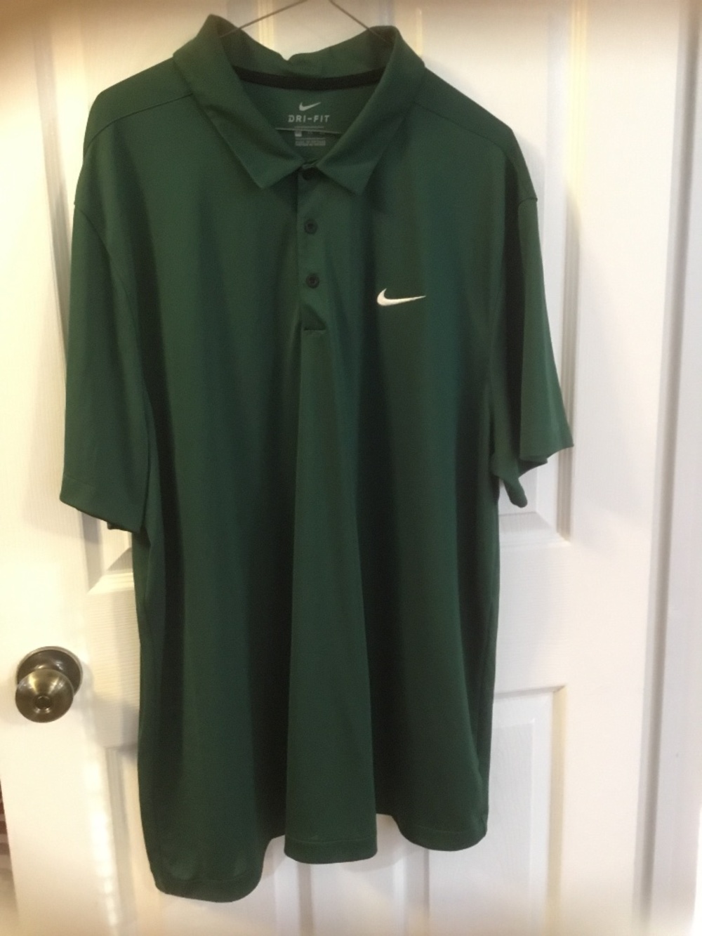 Nike Polo (Green and White) Dri-Fit Nice!